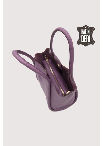 Hakiki Deri Kadın Organizerlı El Çantası Mürdüm SMR9206 indirimleri