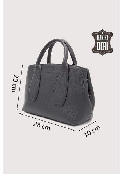 Hakiki Deri Kadın El Çantası Siyah SMR9226 fiyatları