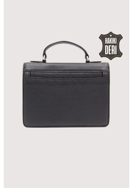 Hakiki Deri Kadın El Çantası Siyah SMR9022 modelleri