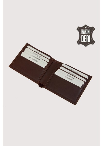 Hakiki Deri Erkek Cüzdan Kahverengi SMR2004 fırsatları