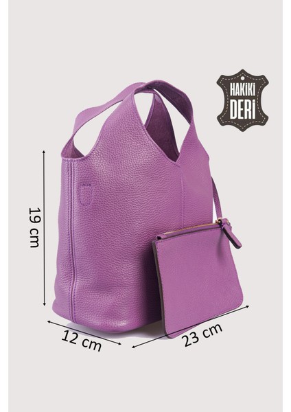 Hakiki Deri Kadın El Çantası Mürdüm SMR9200 fiyatları