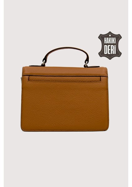 Hakiki Deri Kadın El Çantası Taba SMR9022 modelleri