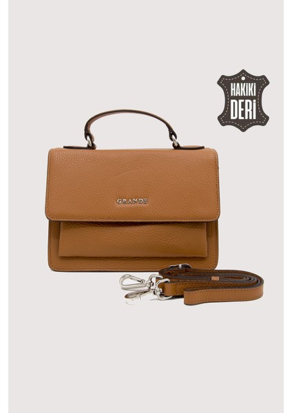 Hakiki Deri Kadın El Çantası Taba SMR9022 fırsatları