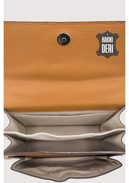 Hakiki Deri Kadın El Çantası Taba SMR9022 indirimleri