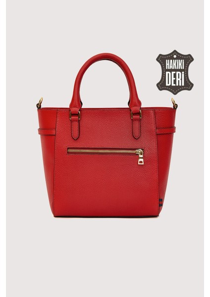 Hakiki Deri Kadın El Çantası Kırmızı SMR7922 modelleri