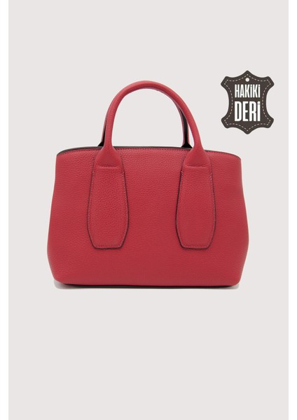 Hakiki Deri Kadın El Çantası Kırmızı SMR9226 modelleri