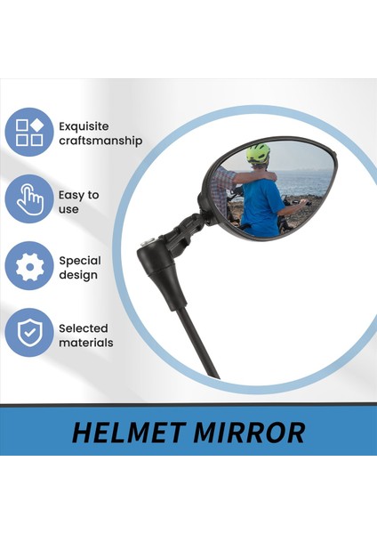 2'li Paket Bisiklet Kaskı Aynası, 360 Derece Ayarlanabilir (Yurt Dışından) fırsatları