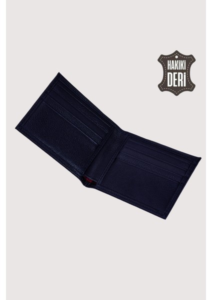 Hakiki Deri Erkek Cüzdan Koyu Lacivert SMR2004 indirimleri