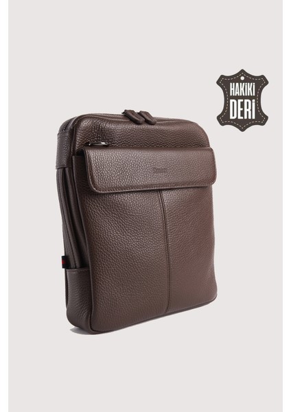 Hakiki Deri Erkek El Çantası Kahverengi SMR9280 fırsatları