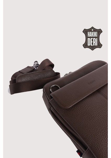 Hakiki Deri Erkek El Çantası Kahverengi SMR9280 indirimleri