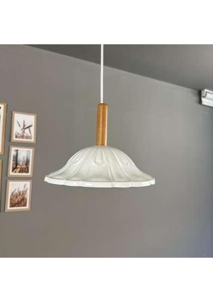 Ralivo Ahşap Metal Avize Tekli Ahşap Başlık Mutfak Modern Dekoratif Sarkıt Aydınlatma fiyatları