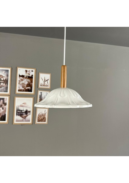 Ralivo Ahşap Metal Avize Tekli Ahşap Başlık Mutfak Modern Dekoratif Sarkıt Aydınlatma indirimleri