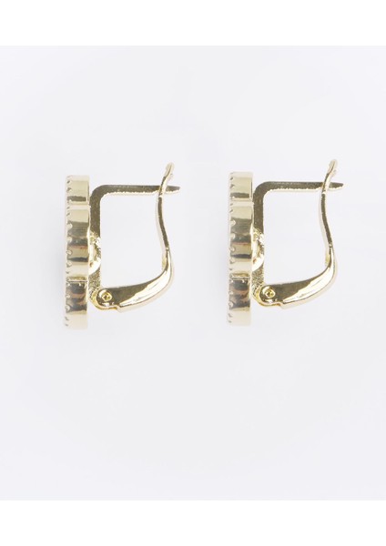 Altın Rengi Yonca Figürlü Sedefli Çelik Küpe fırsatları