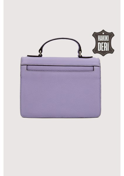Hakiki Deri Kadın El Çantası Lila SMR9022 modelleri