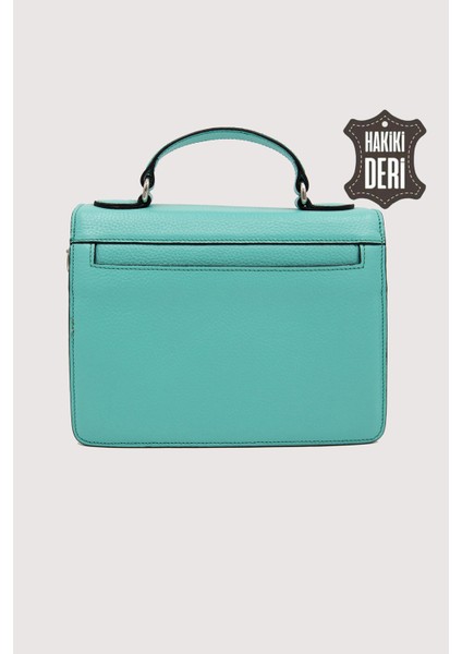 Hakiki Deri Kadın El Çantası Turkuaz SMR9022 modelleri