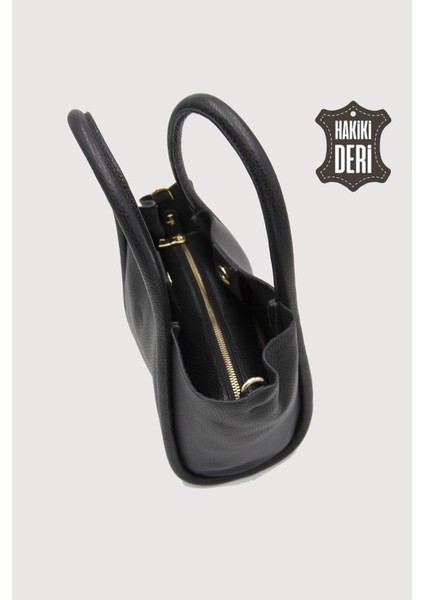 Hakiki Deri Kadın Organizerlı El Çantası Siyah SMR9206 indirimleri