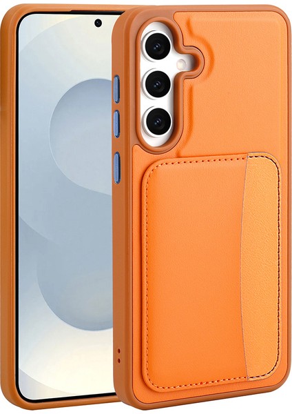 Samsung Galaxy S25 Fe Kılıf Kartlıklı Mkst X-Kart Silikon Kapak - Siyah indirimleri