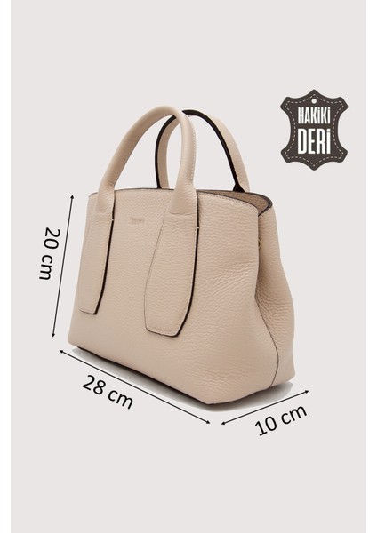 Hakiki Deri Kadın El Çantası Pudra SMR9226 fiyatları