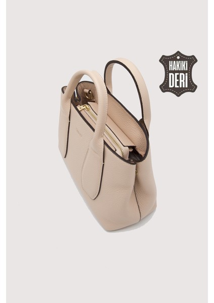 Hakiki Deri Kadın El Çantası Pudra SMR9226 indirimleri