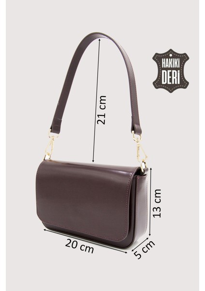 Hakiki Deri Rugan Kadın Kol Çantası Bordo SMR9375 fiyatları