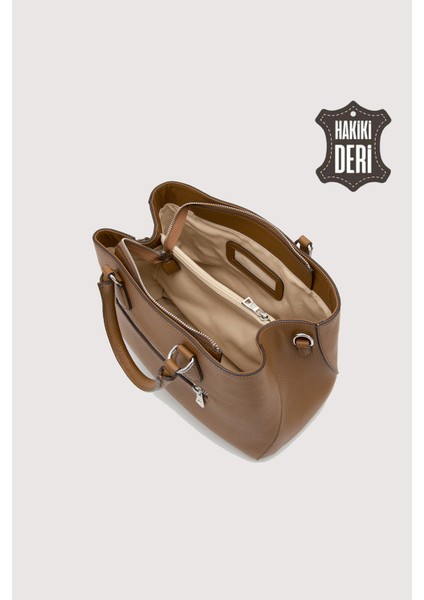 Hakiki Deri Taba Kadın Kol Çantası Uzun Askılı SMR7666