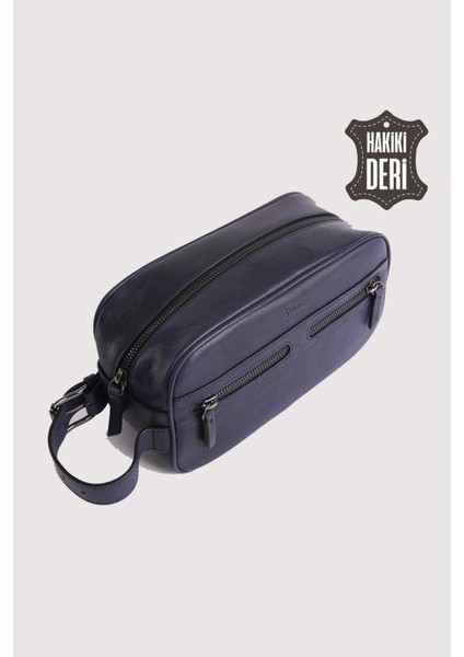 Hakiki Deri Erkek Takım Çantası Lacivert SMR8518 indirimleri