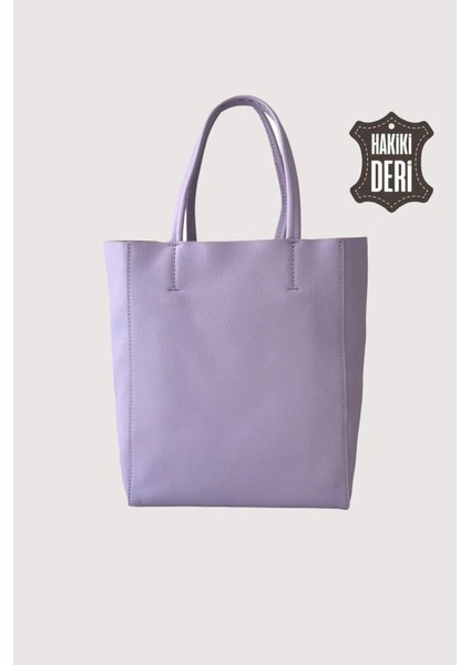 Hakiki Deri Kadın El Çantası Lila SMR8751 fiyatları