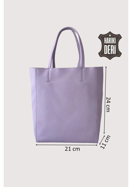 Hakiki Deri Kadın El Çantası Lila SMR8751 modelleri