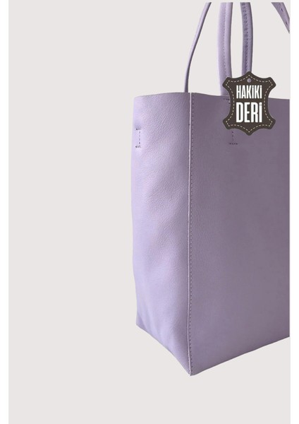 Hakiki Deri Kadın El Çantası Lila SMR8751 fırsatları