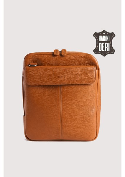 Hakiki Deri Erkek El Çantası Taba SMR9280