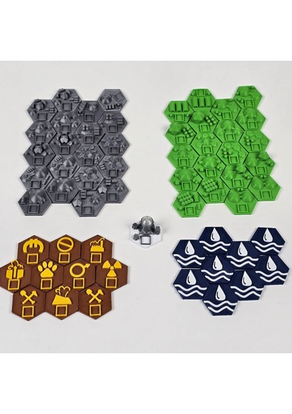 Masa Oyunu Aksesuarı - Terraforming Mars Oyunu Uyumlu Özel Tasarım Karo Seti