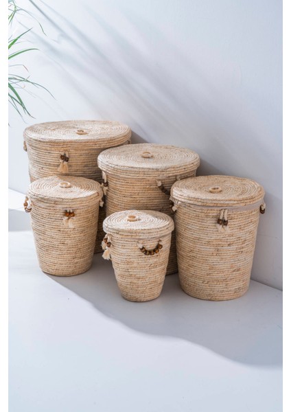 Aria Hasır 5 Li Çok Amaçlı Sepet Seti