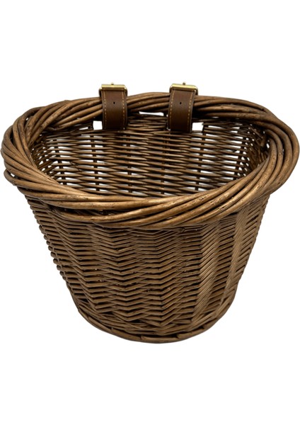 Bisiklet Örme Hasır Sepet, Pratik Kayış Bağlantılı (12"-16" Jant)