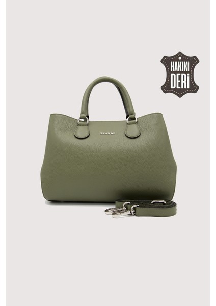 Hakiki Deri Yeşil Kadın Kol Çantası Uzun Askılı SMR7666 fırsatları
