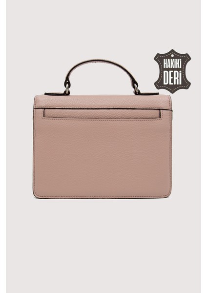 Hakiki Deri Kadın El Çantası Pudra SMR9022 modelleri