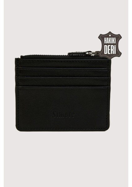 Fermuarlı Hakiki Deri Kartlıklı Cüzdan Siyah SMR9047 modelleri