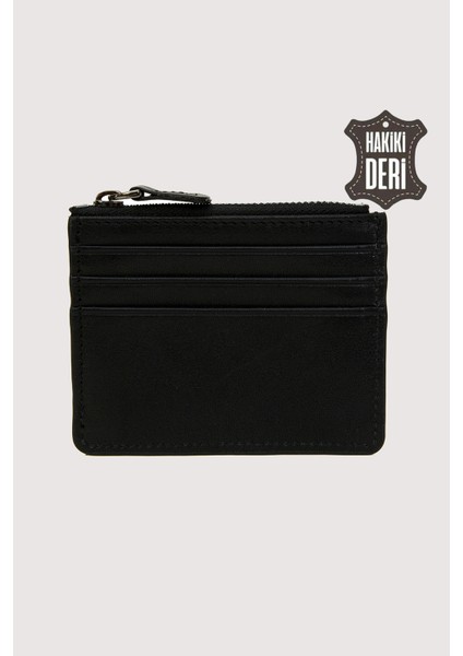 Fermuarlı Hakiki Deri Kartlıklı Cüzdan Siyah SMR9047 fırsatları