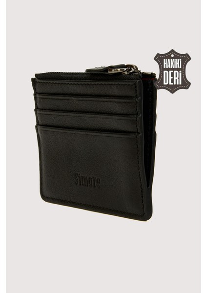 Fermuarlı Hakiki Deri Kartlıklı Cüzdan Siyah SMR9047 indirimleri