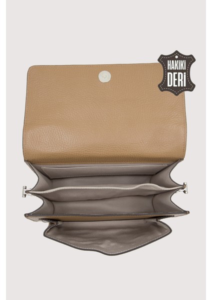 Hakiki Deri Kadın El Çantası Camel SMR9022 indirimleri