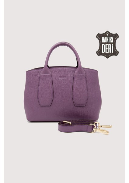 Hakiki Deri Kadın El Çantası Mürdüm SMR9226 fırsatları