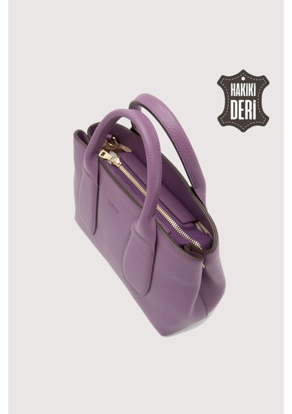 Hakiki Deri Kadın El Çantası Mürdüm SMR9226 indirimleri