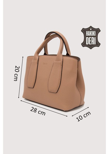 Hakiki Deri Kadın El Çantası Taba SMR9226 fiyatları