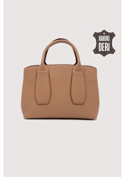 Hakiki Deri Kadın El Çantası Taba SMR9226 modelleri