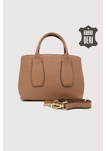 Hakiki Deri Kadın El Çantası Taba SMR9226 fırsatları