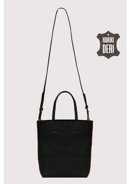 Hakiki Deri Kadın El Çantası Siyah SMR8751 modelleri
