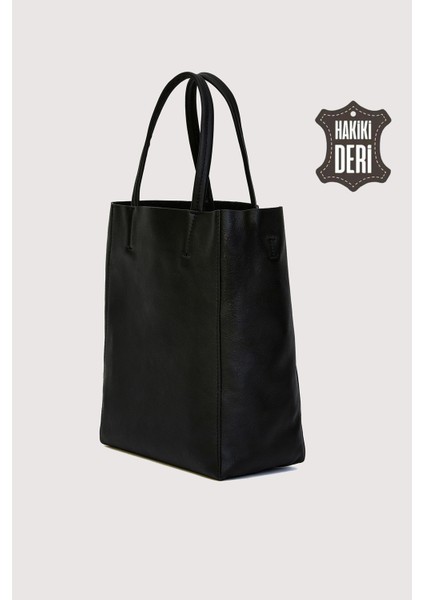 Hakiki Deri Kadın El Çantası Siyah SMR8751 fırsatları
