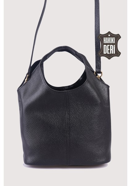 Hakiki Deri Kadın El Çantası Siyah SMR9200 fiyatları