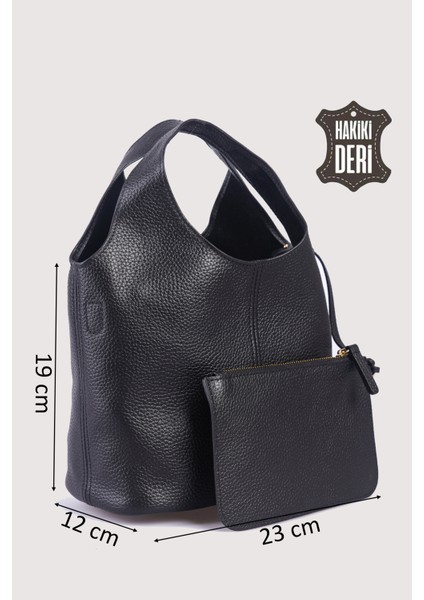Hakiki Deri Kadın El Çantası Siyah SMR9200 indirimleri