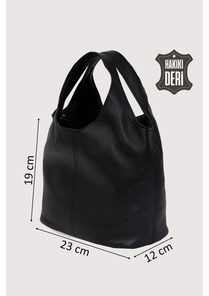 Hakiki Deri Kadın El Çantası Siyah SMR9200-2 fiyatları