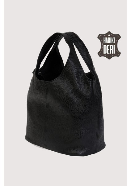 Hakiki Deri Kadın El Çantası Siyah SMR9200-2 fırsatları
